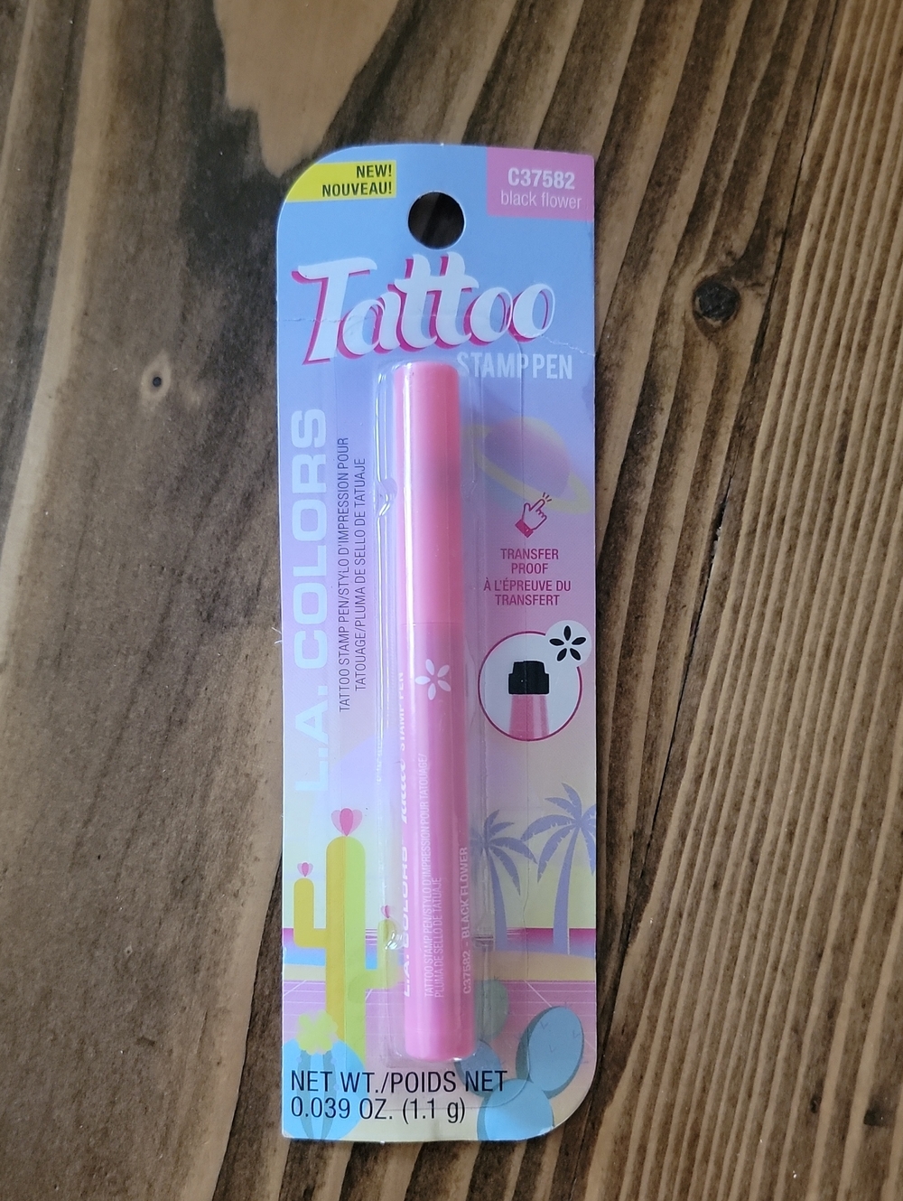 L.A. Colors Pink Tattoo Stamp Pen